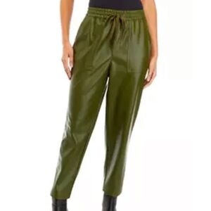 Wonderly Faux Leather Green Pant NWT
